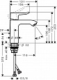 Смеситель для раковины Hansgrohe Metris 110 31080000