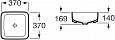 Раковина Roca Inspira square накладная 37х37, жемчужный 327532630