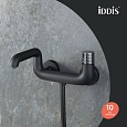 Смеситель для ванны с управлением Push Control, черный матовый, Twist, IDDIS, TWIBLBTi02WA