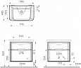 Тумба с раковиной VitrA Sento 80 60836 матовый антрацит