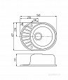 Мойка для кухни Aquaton Чезана круглая с крылом графит 1A711232CS210