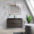 Зеркало BelBagno 885x785 в алюминиевой раме со встроенным светильником, сенсорным выключателем и подогревом, SPC-KRAFT-885-785-TCH-WARM