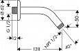 Держатель душа Hansgrohe 128мм G 1/2 27411000