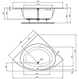 Угловая ванна 140х140 см для встраиваемой установки или для монтажа с панелью Ideal Standard i.life T476601