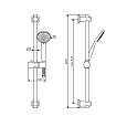 D0103000SS Logic  new душевой комплект, лейка 3F abc пластик