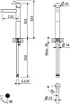 Смеситель для раковины CEZARES LEAF-LC1-L-01-W0