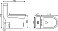 Унитаз-моноблок SM9610, сиденье тонкое ДП, арматура (с гофрой и подводкой)