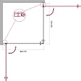 Душевой уголок BelBagno 700*900 ETNA-AH-2-70/90-C-Cr