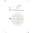 Верхний душ PAINI 200 мм, круглый, хром (CR)