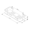 A7453222 Sense L Полка для душа прямая двухъярусная, черный, шт