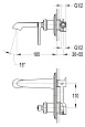 Встраиваемый смеситель для раковины CEZARES LIBERTY-F-BLI-01-W0