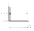 TRAY-AS-AH-120/90-30-NERO Поддон из искусственного мрамора, чёрный матовый