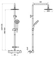 Душевая стойка BelBagno NOV NOV-VSC-T-IN