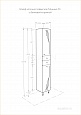 Шкаф - колонна Aquaton Минима М с бельевой корзиной левая белый 1A132303MN01L