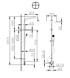 Душевая колонна без смесителя Bravat Fit S D283CP-2A-RUS