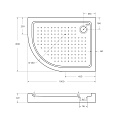 TRAY-A-RH-100/80-550-15-W-R Акриловый поддон