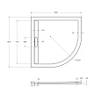 TRAY-AS-R-90-30-W Поддон из искусственного мрамора