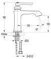 Смеситель на раковину CEZARES LIBERTY-F-LS-01-W0