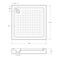 TRAY-A-A-100-15-W0 Акриловый поддон без сифона