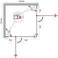 Душевой уголок BelBagno 800*800 ETNA-A-22-80-C-Cr