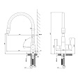 Смеситель Lemark Comfort LM3075BN-White для кухни  с подключением к фильтру с питьевой водой