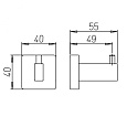 Крючок для халата PAINI Dax-R, хром (CR)