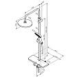 947760000 Apollo душевая система с ванно-душевым ТМС смесителем-полкой, хром