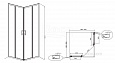 Душевое ограждение Roca Town-N квадратное раздвижное 2L2 900X900X1950 мм, прозрачное стекло, хром MP2609012M