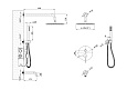 Душевая система скрытого монтажа со смесителем Gold, арт. Set_7in1 Gold, ESKO