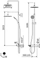 Душевая стойка CEZARES LEAF-CDA-25-L-SR