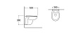 Унитаз подвесной безободковый AQUATEK КАИР AQ1170-00 525*365*380 мм, горизонтальный выпуск, тонкое сиденье с механизмом плавного закрывания, крепеж