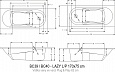 Акриловая ванна Riho LAZY 170x75 правая, B079001005 (BC3900500000000)