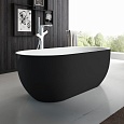 Акриловая ванна BelBagno 1700*800, белый глянец внутри, черный матовый снаружи, BB70-1700-800-W/NM