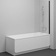 Шторка для ванны Azario MERRIT 800х1400, Easy Clean прозрачное стекло 6 мм, цвет профиля черный (AZ-NF6310-1 800 BLACK)
