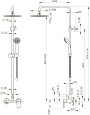 Душевая колонна со смесителем для душа Bravat Opal R F9125183CP-A2-RUS
