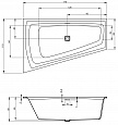 Акриловая ванна Riho STILL SMART 170x110 правая + светодиоды и подголовник с размещением слева, B101003005 (BR0300500K00130)