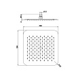 Верхний душ PAINI 300 мм, квадратный, ультратонкий, хром (CR)