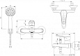 Смеситель для ванны c коротким изливом с аксессуарами Bravat Eco-D F693158C-B