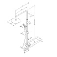 F0785C922 Sunny,душ.система,набор:см-ль д/ванны/душа,верхний душ d220 мм, ручной душ 110 мм, 1 функц
