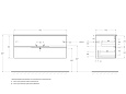 База под раковину подвесная CEZARES DUET-1200-2C-SO-SPF-P