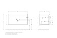 База под раковину подвесная CEZARES MOLVENO-100-2C-SO-NC