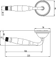 Лейка душевая Lemark LM8007B, 1-функциональная