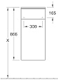 Тумба под раковину Villeroy & Boch Venticello (A92501VH)+  Шкаф Боковой A95001VH 404 x 866 x 372