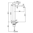 Смеситель для раковины PAINI Brera без донного клапана, высокий, хром (CR)