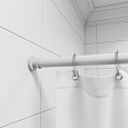 Карниз для ванной комнаты, 110-200 см, белый, Elegante, IDDIS, 010A200I14