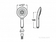 Душевая насадка Roca Plenum Go 120/3F хром 5B1L11C00