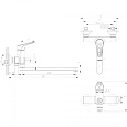 Смеситель для ванны с длинным изливом с аксессуарами Bravat Drop-D F648162C-LB-RUS