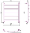 Полотенцесушитель водяной Сунержа Галант+ 600х500 00-0200-6050