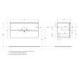 База под раковину подвесная CEZARES DUET-1000-2C-SO-SPF-P