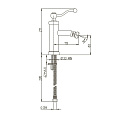 Смеситель для биде PAINI Duomo без донного клапана, старая бронза (F3)